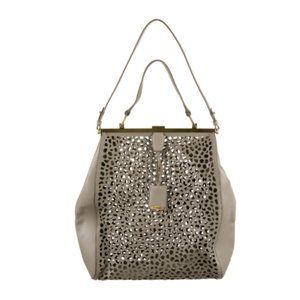 Jil Sander Perforated Leather Frame Tote